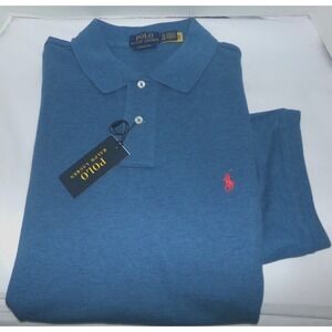 NWT MENS SZ XXL POLO RALPH LAUREN S/S POLO SHIRT~BLUE~NWT‎